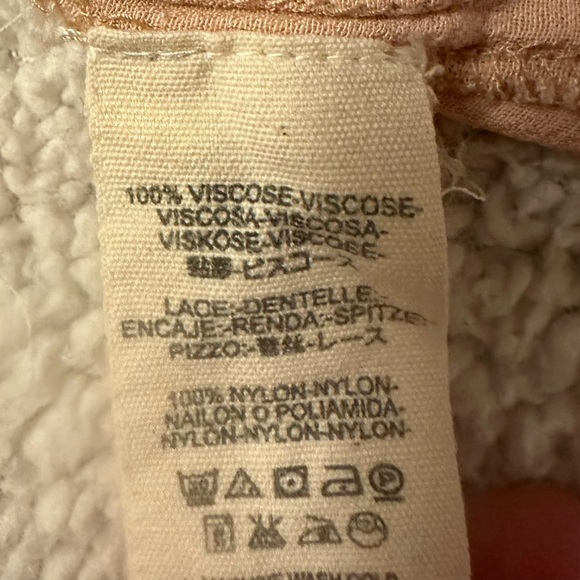 Free People Lace Cropped Camisole Brami Cami Bra Peach Pink - Picture 7 of 8